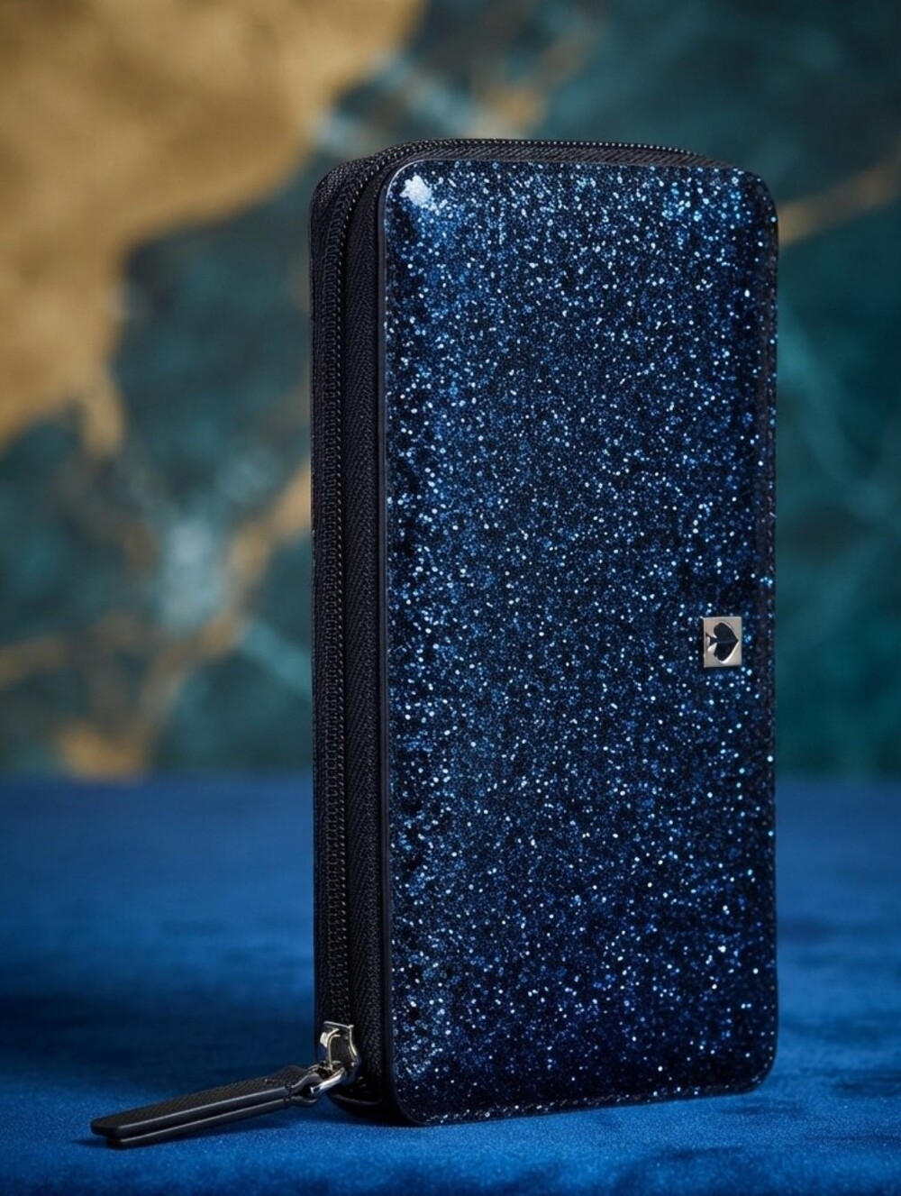 LIKE-NEW 2015 Kate Spade Glitter Zip Around Wallet, Mavis Street Neda Style